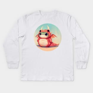 Frog Dragon Kids Long Sleeve T-Shirt